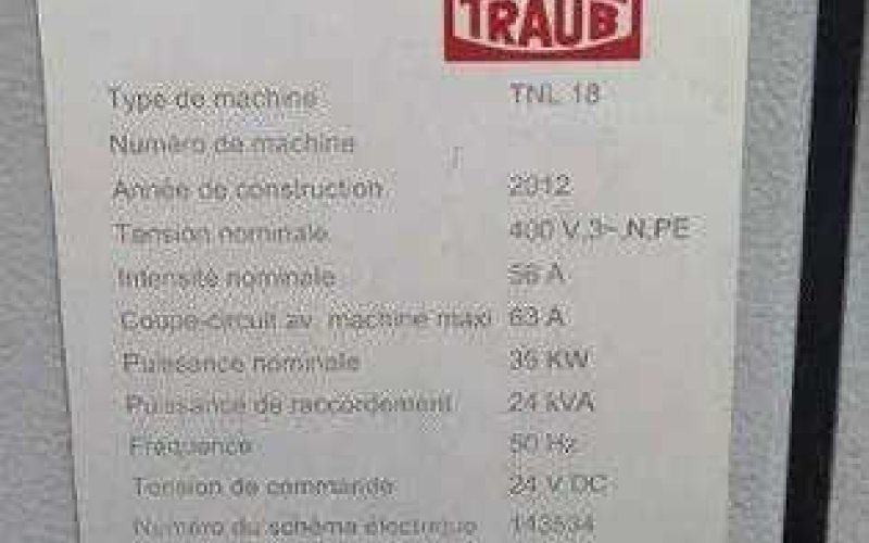 5-осевой токарный станок TRAUB  TNL 18, 2012