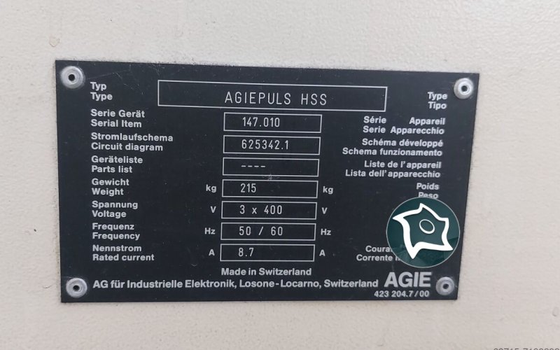 Електроерозійний дротяно-вирізний верстат з ЧПУ AGIE AGIEPULS HSS