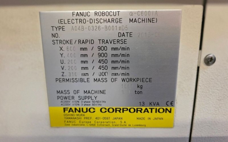Электроэрозионный станок Fanuc RoboCut alpha C600iA