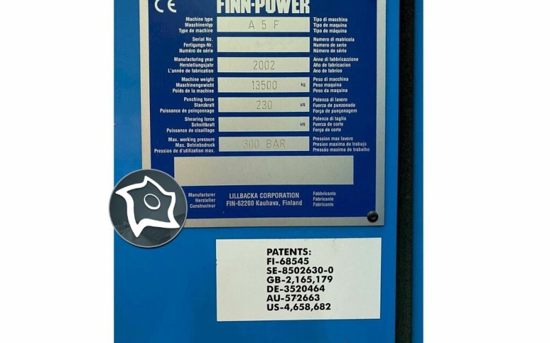 Координатно-пробивний прес з ЧПУ Finn-Power A 5 F