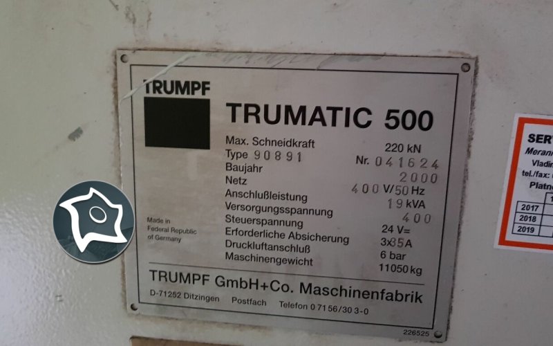 Координатно-пробивний прес з ЧПУ Trumpf Trumatic TC 500 1300