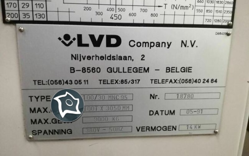Листогибочный гидравлический пресс с ЧПУ LVD PPEB 100/30