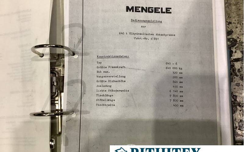 Листогибочный гидравлический пресс с ЧПУ Mengele C640-6 CNC