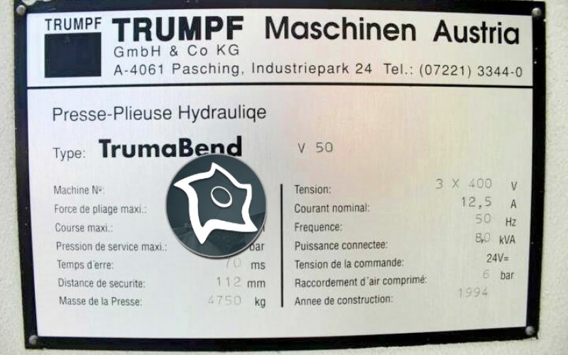 Листозгинальний гідравлічний прес з ЧПУ TRUMPF TrumaBend V 50