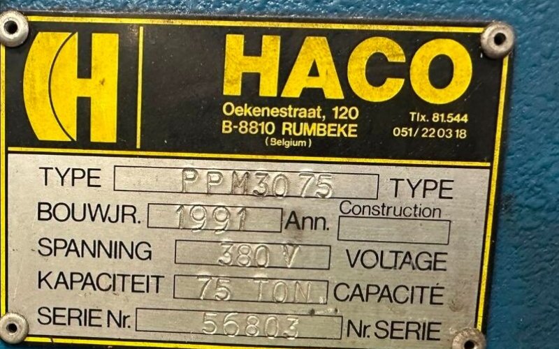 Листозгинальний прес Haco