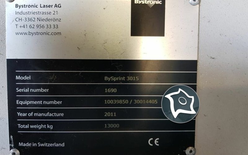 Верстат для лазерного різання Bystronic BySprint 3015