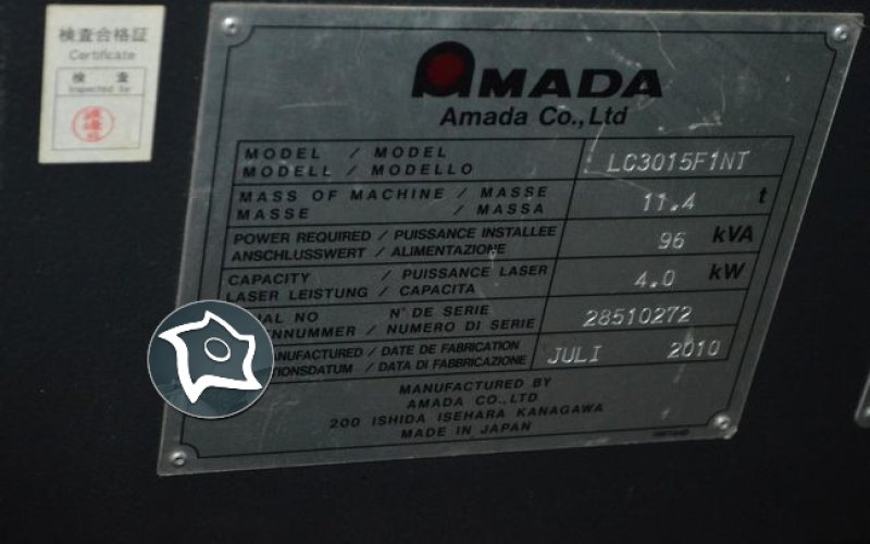 Станок лазерной резки с ЧПУ Amada LC-3015 + ASLUL 300 F1 NT