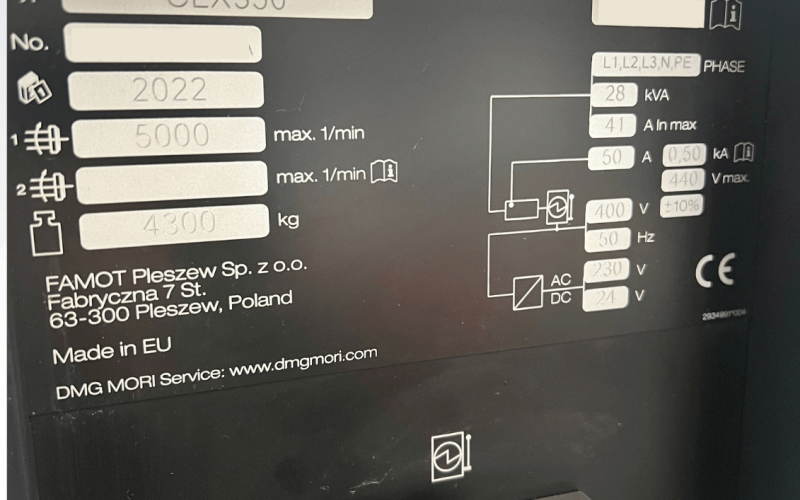 Токарно-фрезерний обробний центр з ЧПУ DMG MORI CLX 350 V4