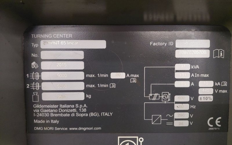 Токарный автомат продольного точения с ЧПУ DMG MORI Sprint 65 linear