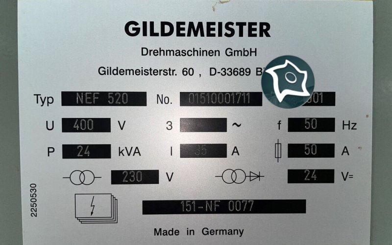 Токарный цикличный станок с ЧПУ Gildemeister NEF 520