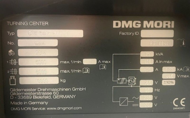 Токарный станок по металлу DMG CTX beta 800 TC