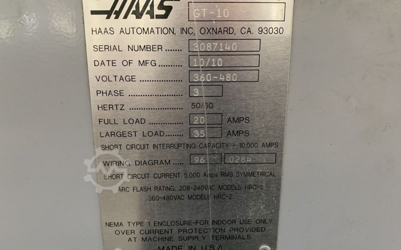 Токарний верстат з ЧПУ Haas GT-10