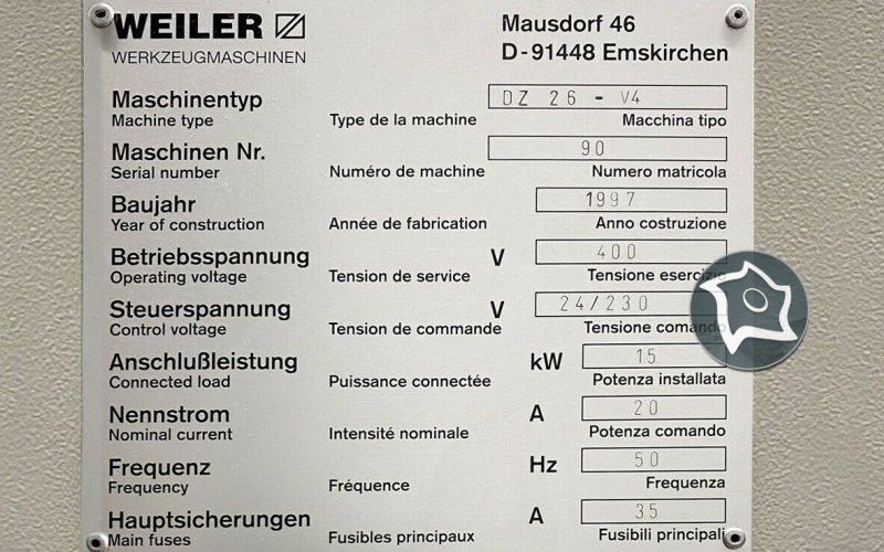 Токарний верстат з ЧПУ та приводними інструментами Weiler DZ 26-V4