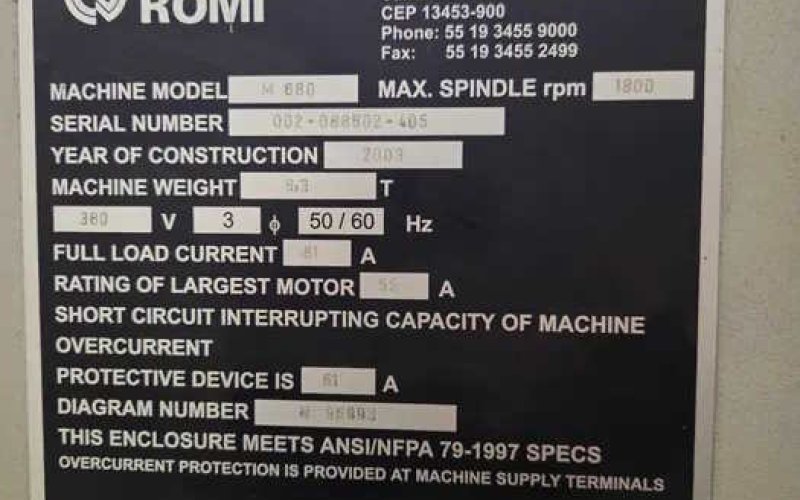 Токарный станок с ЧПУ ROMI M680 