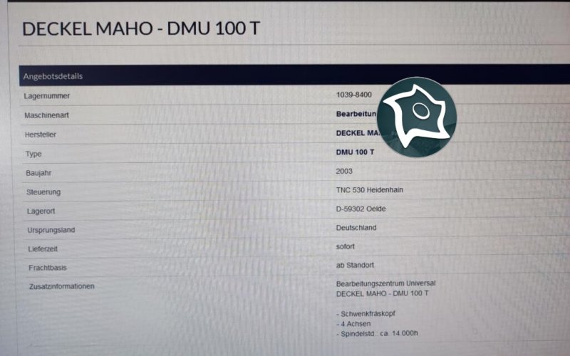 Универсально-фрезерный станок с ЧПУ Deckel Maho DMU 100 T