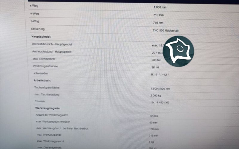 Универсально-фрезерный станок с ЧПУ Deckel Maho DMU 100 T