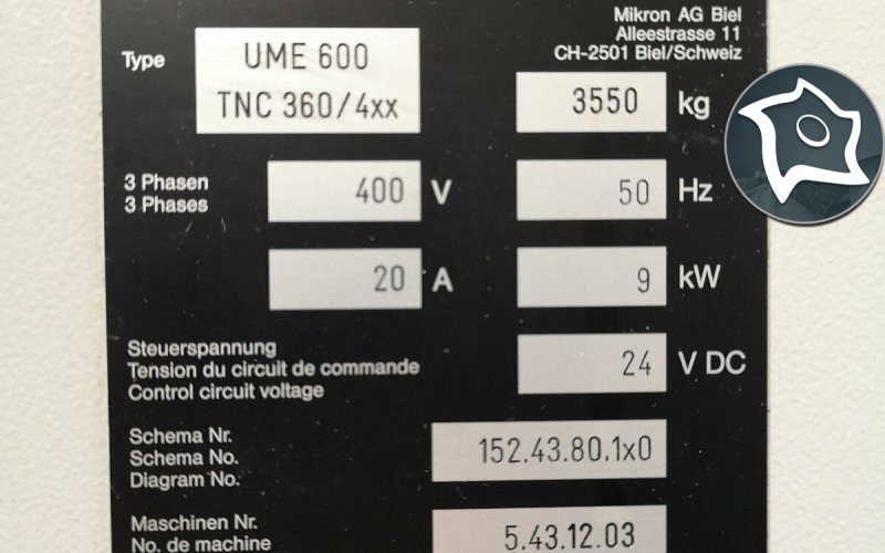 Универсально-фрезерный станок с ЧПУ Mikron UME 600