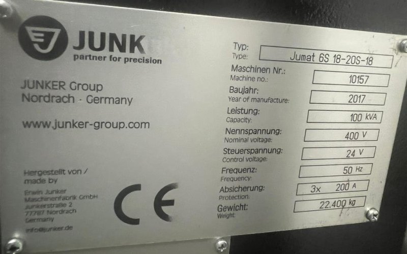Универсальный шлифовальный станок JUNKER Jumat 6S 18-20S-18