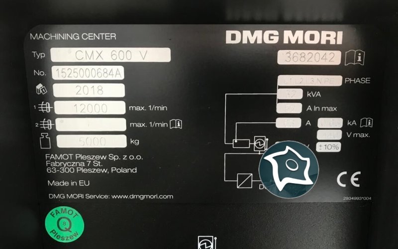Вертикально-фрезерный станок с ЧПУ DMG MORI CMX 600 V