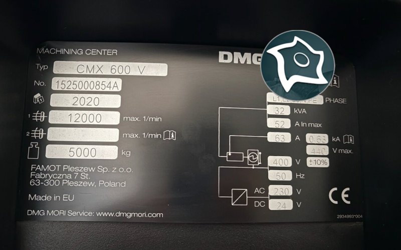Вертикально-фрезерний верстат з ЧПУ DMG MORI CMX 600 V