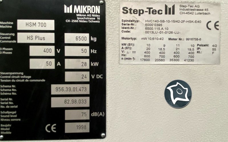 Вертикально-фрезерный станок с ЧПУ Mikron HSM 700 GRAPHITE