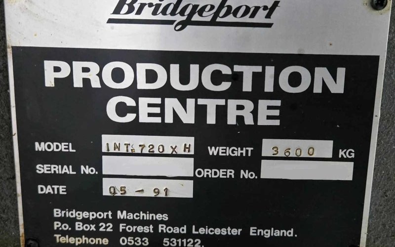Вертикальний обробний центр з ЧПУ BRIDGEPORT INTERACT 720X H