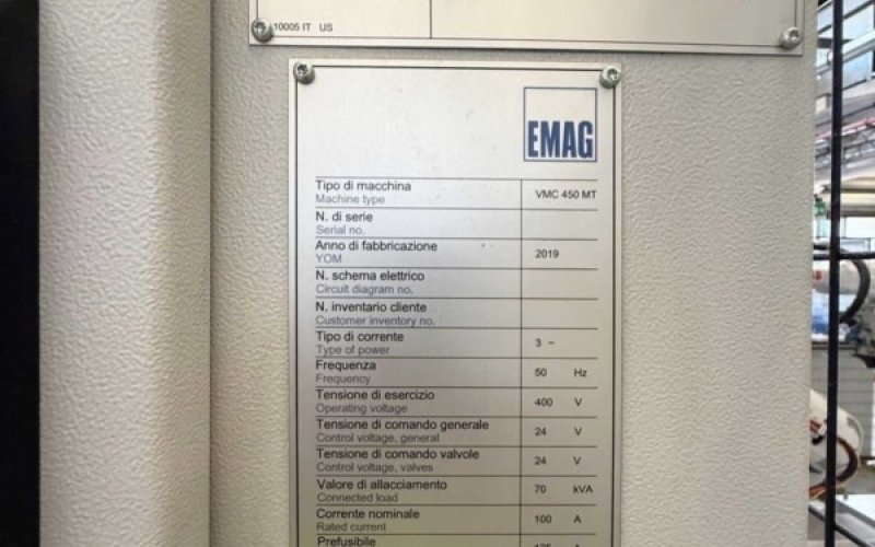 Вертикальный токарно-фрезерный обрабатывающий центр с ЧПУ EMAG VMC 450 MT