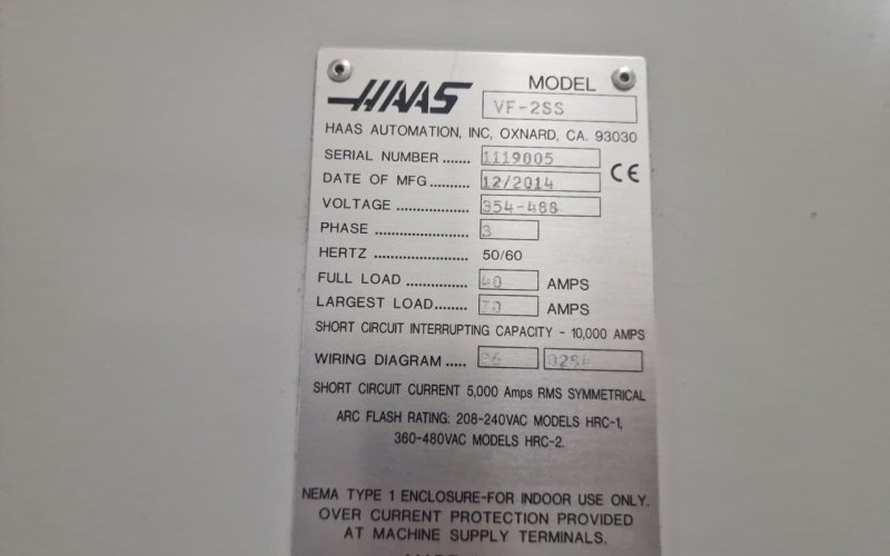 Високошвидкісний вертикальний обробний центр HAAS з ЧПУ HAAS VF-2SS