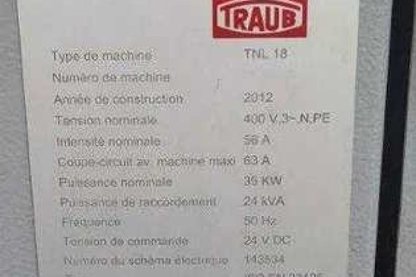 5-осевой токарный станок TRAUB  TNL 18, 2012