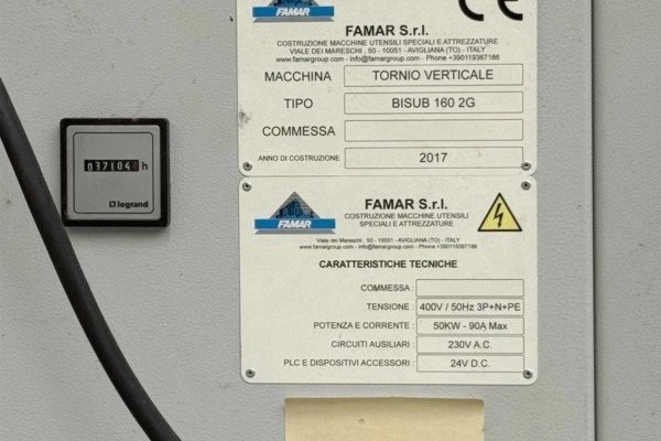 Двухшпиндельный вертикальный токарный центр с ЧПУ FAMAR BiSUB 160 2G
