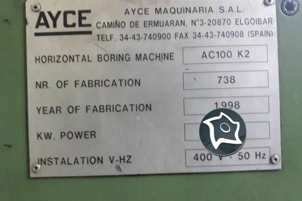 Горизонтально-расточной станок с ЧПУ AYCE AC 100 K 2