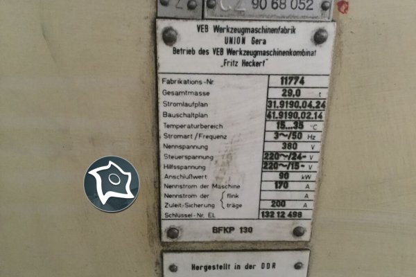 Горизонтально-расточной станок с ЧПУ WMW UNION BFKP 130 
