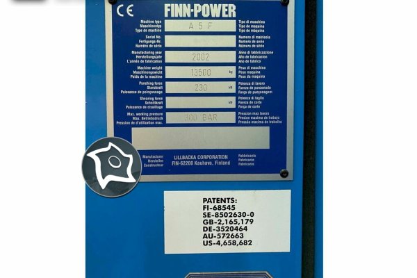 Координатно-пробивний прес з ЧПУ Finn-Power A 5 F