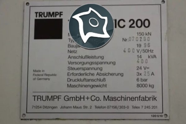 Координатно-пробивной пресс с ЧПУ Trumpf Trumatic TC 200