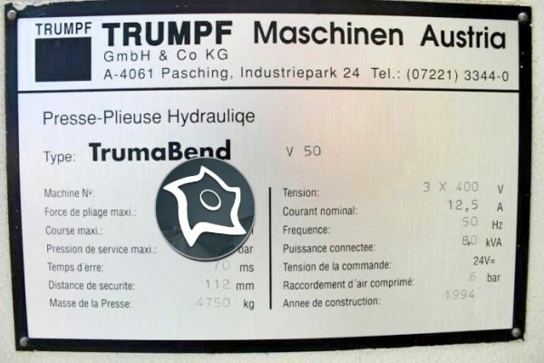 Листозгинальний гідравлічний прес з ЧПУ TRUMPF TrumaBend V 50