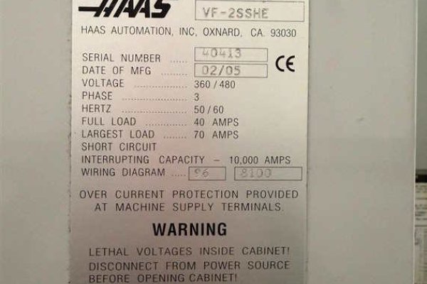 Обрабатывающий центр - Вертикальный HAAS VF-2SSHE