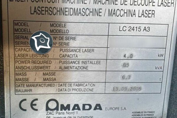 Станок для лазерной резки Amada LC 2415 Alpha 3 