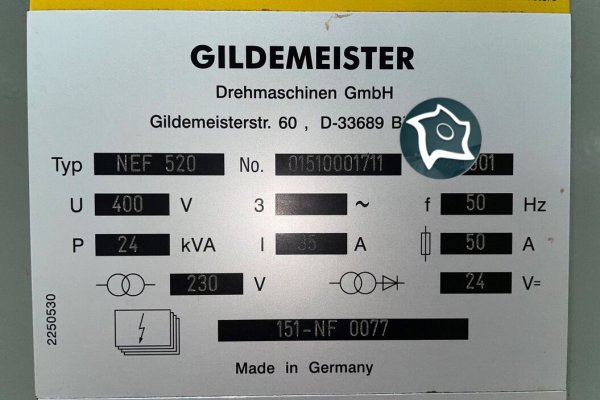 Токарный цикличный станок с ЧПУ Gildemeister NEF 520