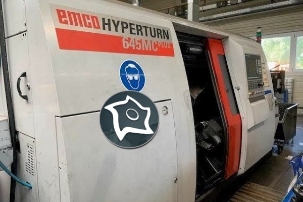 Токарный обрабатывающий центр с осью Y с ЧПУ EMCO Hyperturn 645 MC Plus