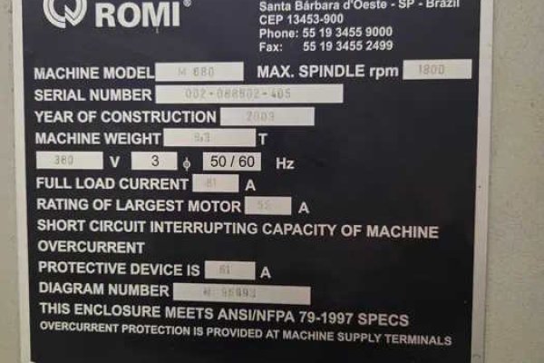 Токарный станок с ЧПУ ROMI M680 