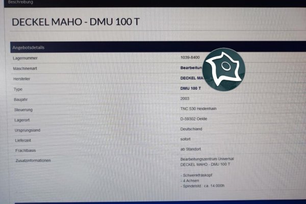 Универсально-фрезерный станок с ЧПУ Deckel Maho DMU 100 T