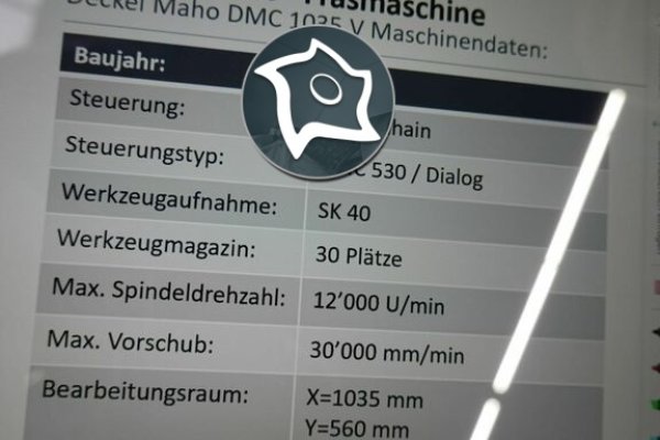 Вертикально-фрезерный станок с ЧПУ DECKEL MAHO DMC 1035 V