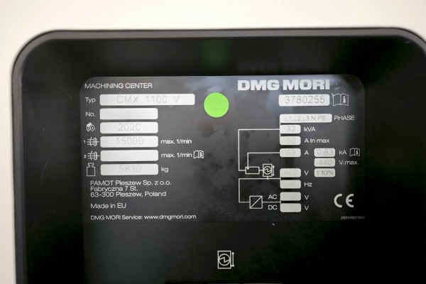 Вертикально-фрезерний верстат з ЧПУ DMG MORI CMX 1100 V