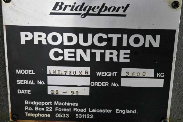 Вертикальний обробний центр з ЧПУ BRIDGEPORT INTERACT 720X H