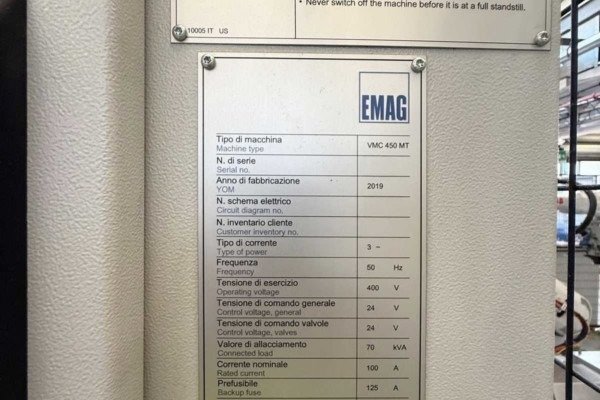 Вертикальный токарно-фрезерный обрабатывающий центр с ЧПУ EMAG VMC 450 MT